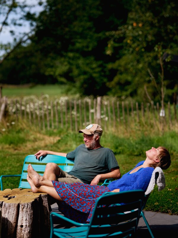 Terras aan Vakantiehuis WildeWeg
